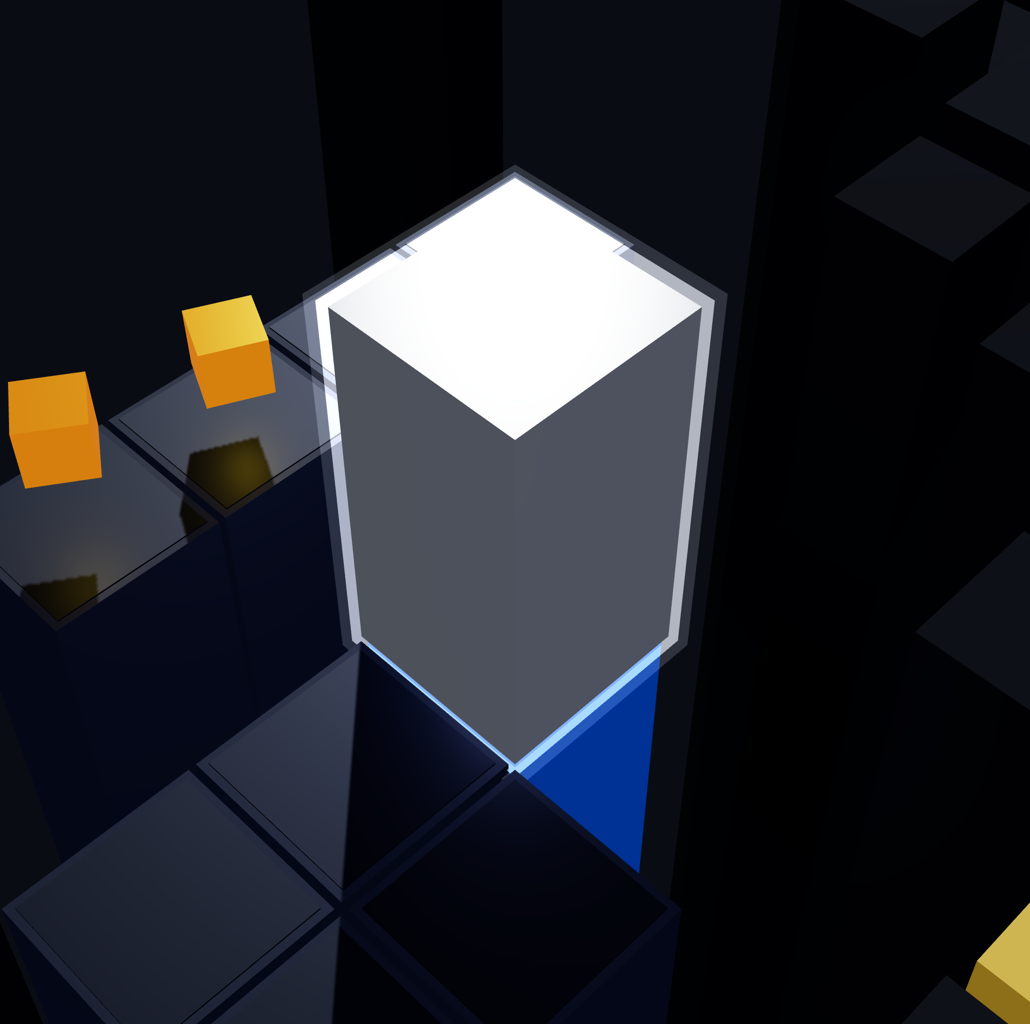 VectorFall — upright block on the path